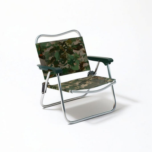 Klappstuhl mit Armlehnen, Tarnmuster, 58 x 62 x 78 cm, Aluminium und Polyester